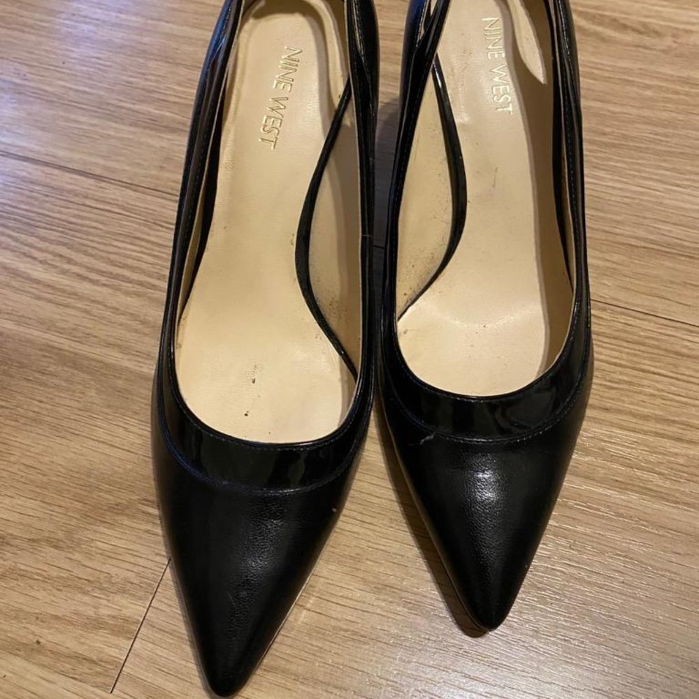 Elegant NINE WEST Black Pumps 7.5, 3” heels - Picture 6 of 6